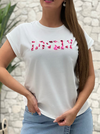 T-Shirt LOVELY - FUSCHIA (9155743646019)