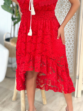 Longue robe LÉA - ROUGE