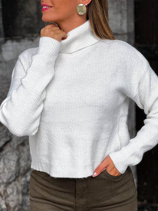 Pull col roulé ONA - BLANC (7533422674074)