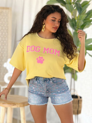Sweat courtes manches DUNIA - JAUNE