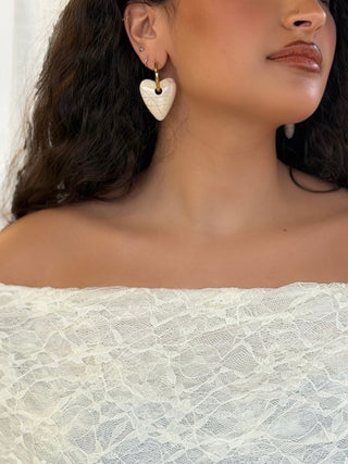 Boucles d’oreilles COLOMBA  - BEIGE