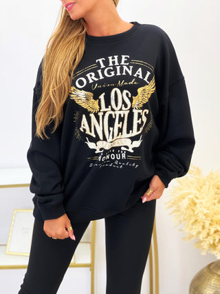 Sweat oversize LOS ANGELES - NOIR (8696836358467)