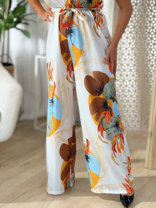 Combi pantalon TORI - BLANC