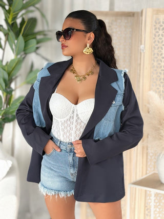 Blazer SELEYNA - BLEU MARINE