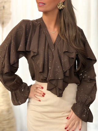 Blouse NYDIA - BRUN