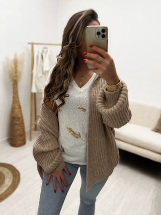 Gilet à capuche INAYA - BEIGE (8909727465795)