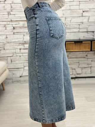 Jupe en jeans ZAORA - BLEU (9014303621443)