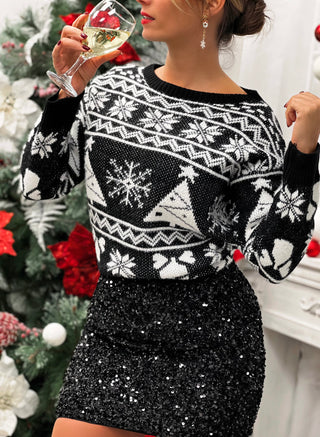 Pull de Noel MIRA - NOIR (8856216437059)