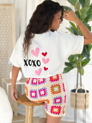 Sweat courtes manches AWENA - BLANC