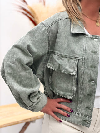 Veste en jeans VERONIKA - KAKI (14718658183491)