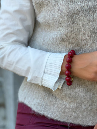 Bracelet en acier LINDA - BORDEAUX