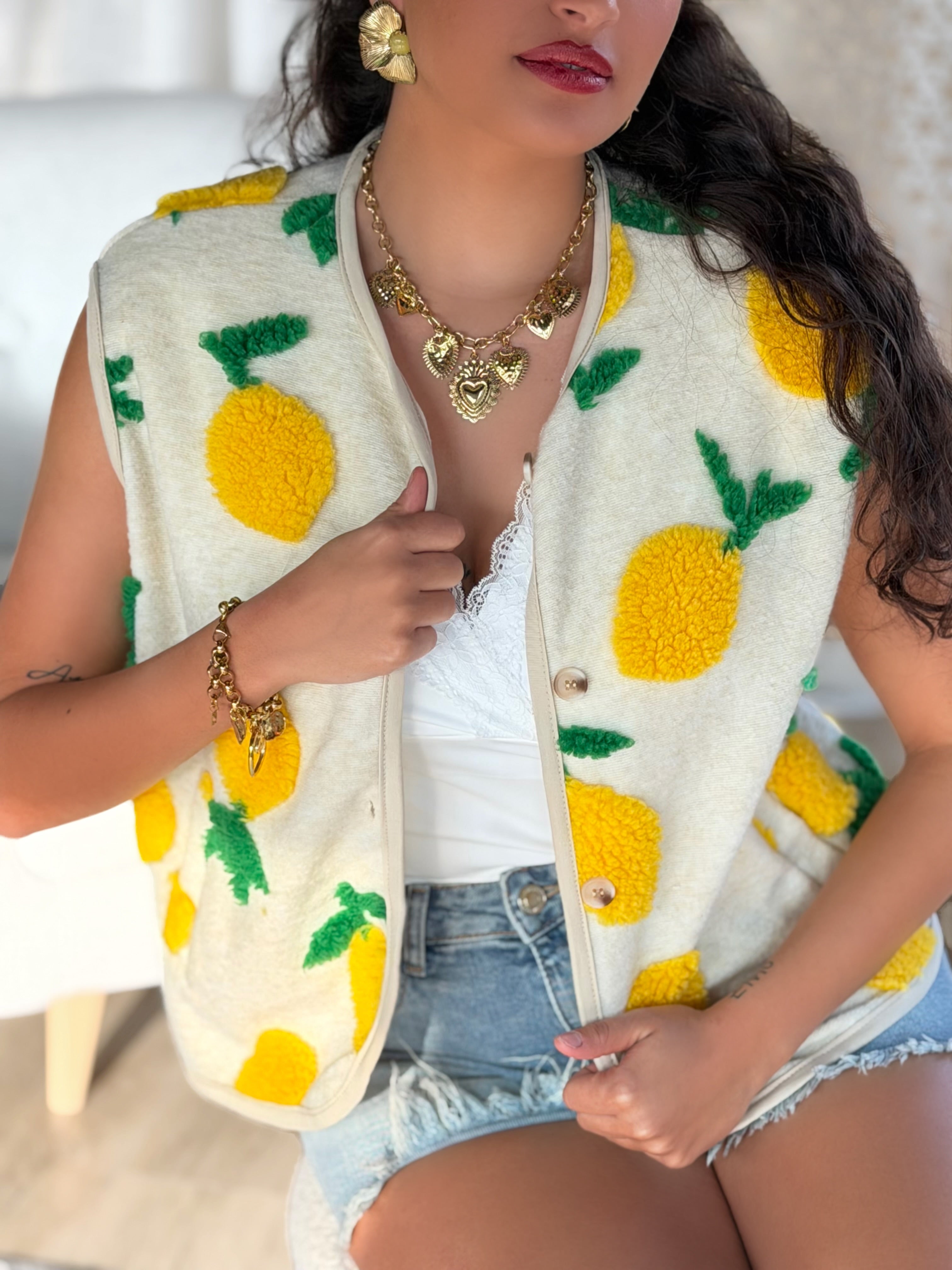 Gilet Camisole Verdissima – Jaune Citron – Taille S – Neuf Avec étiquettes