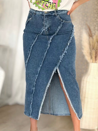 Jupe en jeans NINA - BLEU