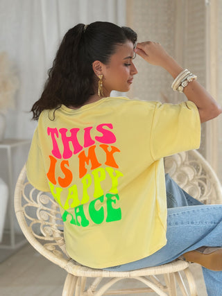 Sweat courtes manches LINE - JAUNE