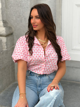 Chemise courtes manches LULA - ROSE