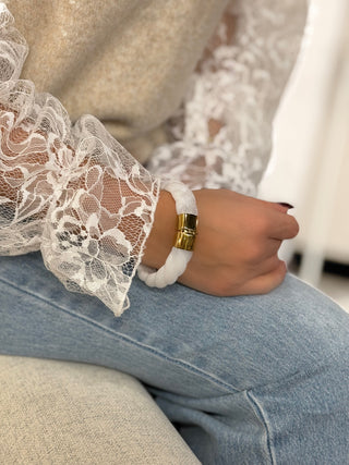 Bracelet en acier RINA - BLANC