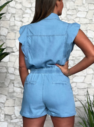 Combi Short en Jeans AMANDA - BLEU (9387644813635)