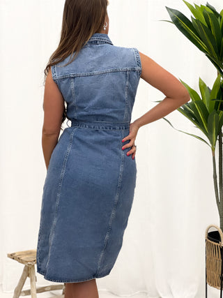 Robe en jeans ARIA - BLEU (9224782250307)