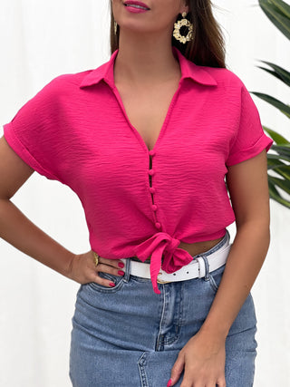 Chemise courte MAGNETTA - FUSCHIA (9224771109187)