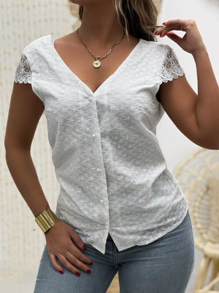 Blouse CORALIA - BLANC (9085321314627)