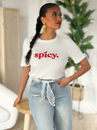 T-shirt SPICY - BLANC