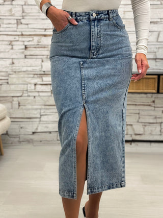 Jupe en jeans ZAORA - BLEU (9014303621443)