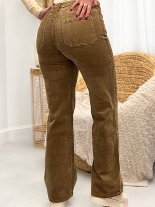 Pantalon en velour VANINA - CAMEL (9639148224835)