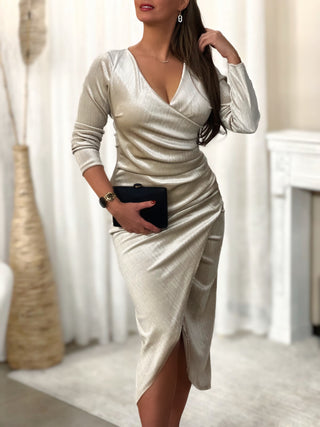 Longue robe BELLINDA - CHAMPAGNE