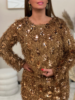 Blouse à sequins ANISSA - DORE