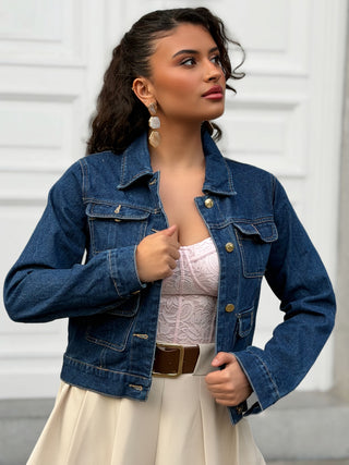 Veste en jeans BARBARA - BLEU