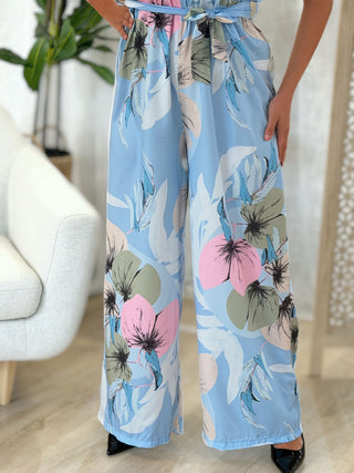 Combi pantalon TORI - BLEU CLAIR