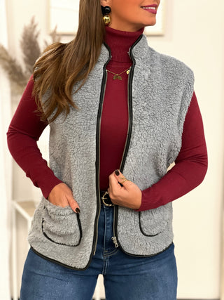 Gilet sans manches AMELINA - GRIS