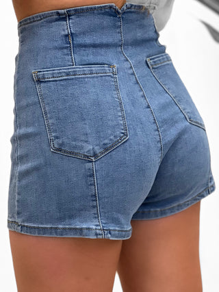 Short en jeans ELISE - BLEU (9224865382723)