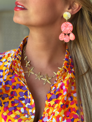 Robe chemise CARLA  - ORANGE