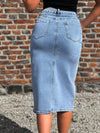 Longue Jupe en Jeans MATHILDA - BLEU (9131995824451)