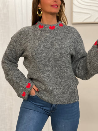 Pull EDWINA - GRIS FONCÉ