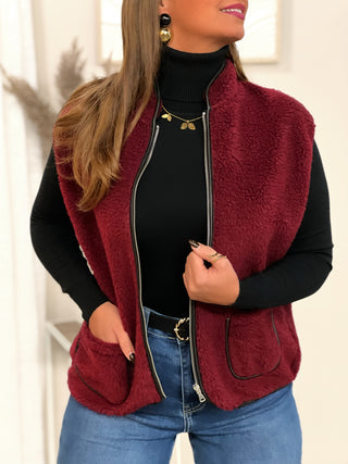 Gilet sans manches AMELINA - BORDEAUX