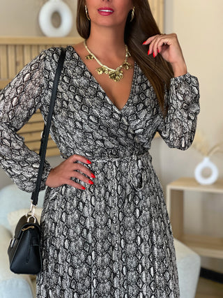 Longue robe VALENTINA - PYTHON