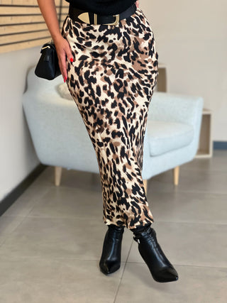 Longue jupe MELINE - LEOPARD