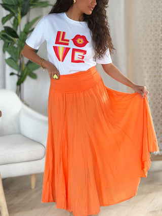 Longue jupe NOUR - ORANGE