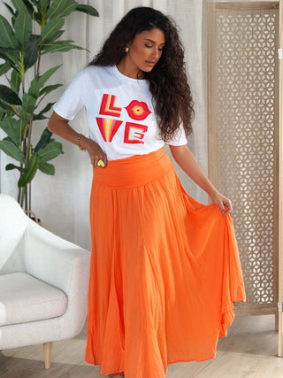 Longue jupe NOUR - ORANGE