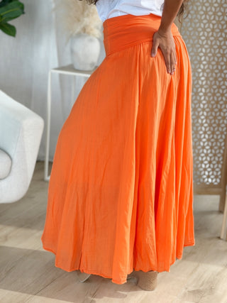 Longue jupe NOUR - ORANGE