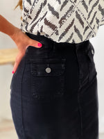 Longue jupe en jeans TERA - NOIR (8665043992899)