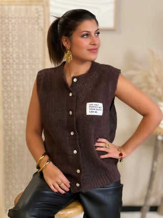 Gilet sans manches KEA - MARRON