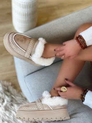 Mocassins suédine MASHA - BEIGE