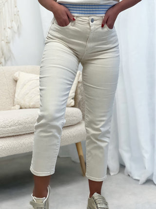 Jeans mom JULIE - BEIGE (14701820084547)