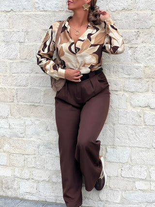 Pantalon LORRAINE - MARRON