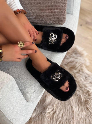 Pantoufles AUDE - NOIR