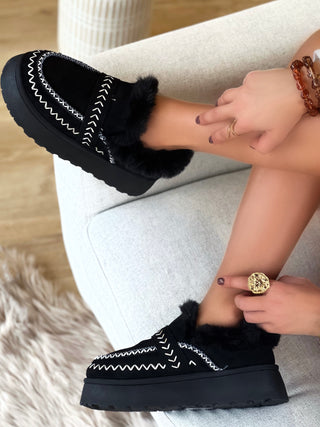 Mocassins suédine MASHA - NOIR