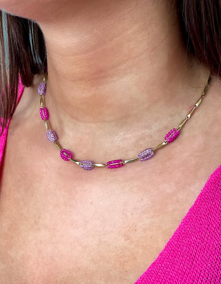 Collier en acier MAREVA - FUSCHIA (8609213088067)